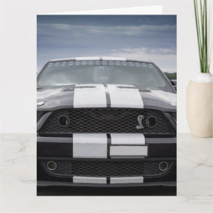 CARTE DE VOEUX D'ANNIVERSAIRE MUSCLE CAR