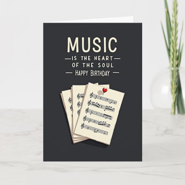 Carte de vœux d'anniversaire musicale (Devant)