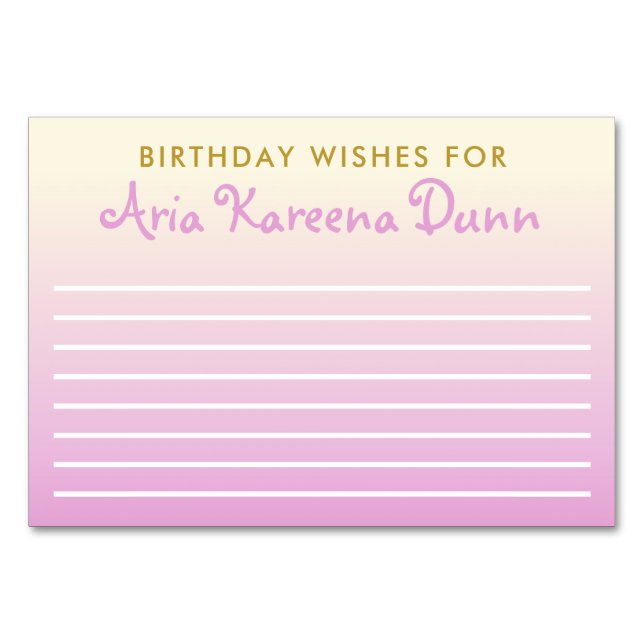 Carte de voeux d'anniversaire Ombre Beige et rose (Devant)