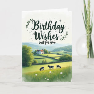 Carte de vœux d'anniversaire pastorale