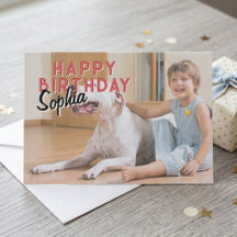 Carte de vœux d'anniversaire personnalisée avec ph