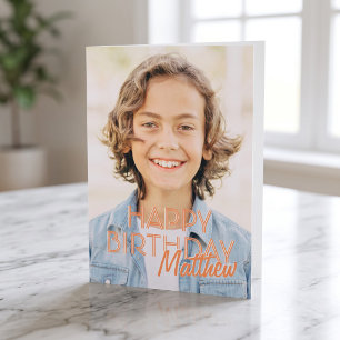 Carte de vœux d'anniversaire personnalisée simple