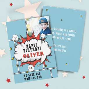 Carte de vœux d'anniversaire photo bulle de dialog
