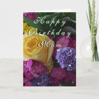Carte de vœux d'anniversaire pliée pour maman à mo