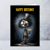 Carte de vœux d'anniversaire pour clown de cirque