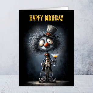 Carte de vœux d'anniversaire pour clown de cirque