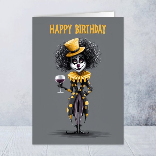 Carte de vœux d'anniversaire pour clown de cirque (Créateur téléchargé)