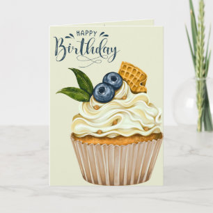 Carte de voeux d'anniversaire pour Cupcake