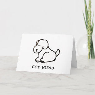 Carte de vœux d'anniversaire pour Dieu Chien assis