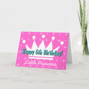 Carte de vœux d'anniversaire pour filles couronn