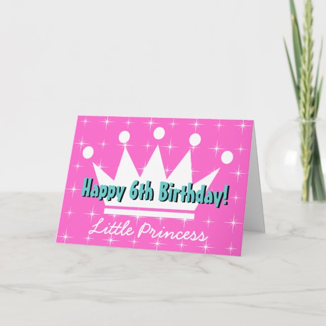 Carte de vœux d'anniversaire pour filles | couronn (Devant)