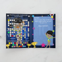 Carte de vœux d'anniversaire pour filles noires av