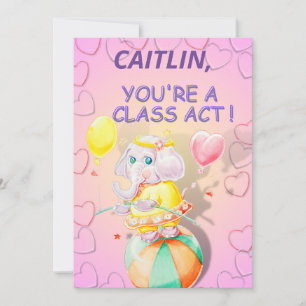 Carte de voeux d'anniversaire pour filles personna