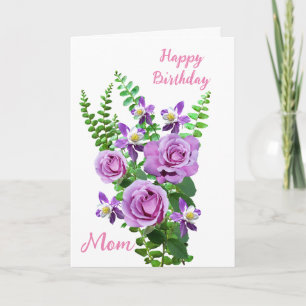 Carte de vœux d'anniversaire pour maman