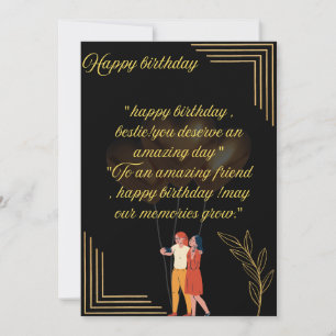 Carte de vœux d'anniversaire pour meilleure amie