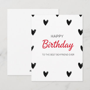 Carte de vœux d'anniversaire pour petit ami amour