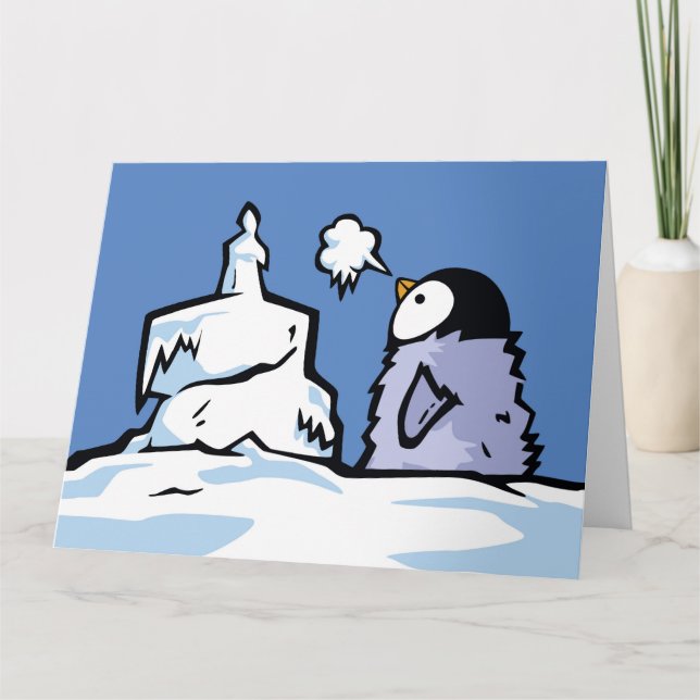 Carte de vœux d'anniversaire pour poussin de pingo (Devant)