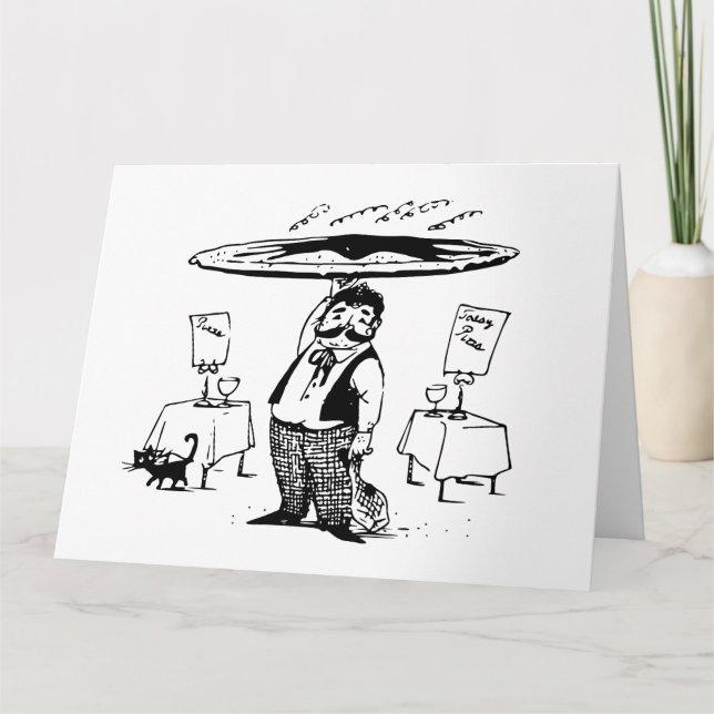 Carte de vœux d'anniversaire pour un chat et une p (Devant)