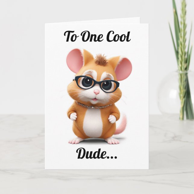 Carte de vœux d'anniversaire pour un hamster Cool  (Devant)