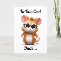 Carte de vœux d'anniversaire pour un hamster Cool