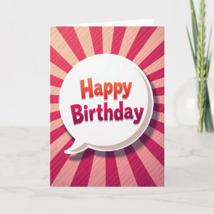 Carte de vœux d'anniversaire radiante
