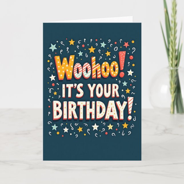 Carte de Vœux d'Anniversaire Radieux (Devant)