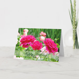 Carte de voeux d'anniversaire Red Roses