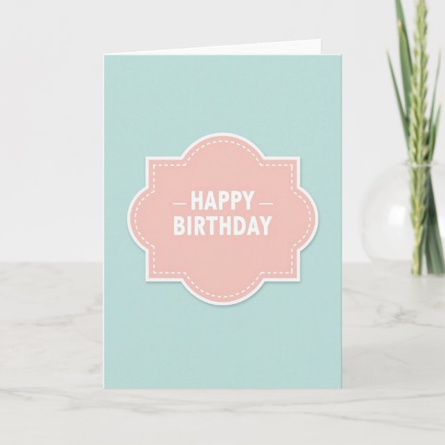 Carte de vœux d'anniversaire Rococo (Devant)