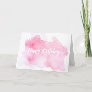 Carte de voeux d'anniversaire rose