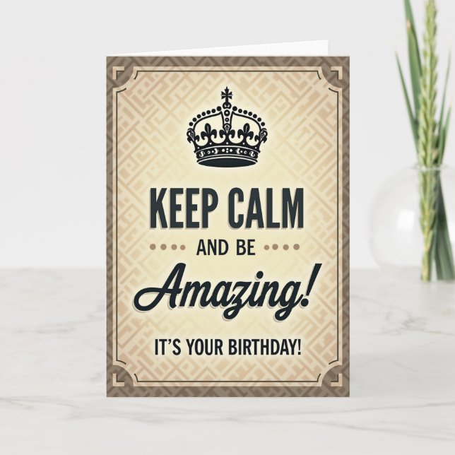 Carte de vœux d'anniversaire royale (Devant)