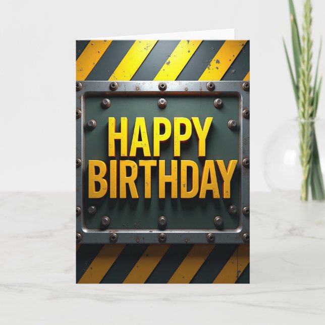 Carte de Vœux d'Anniversaire Rustique (Devant)