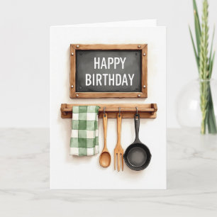 Carte de vœux d'anniversaire rustique