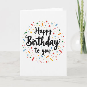 Carte de vœux d'anniversaire scénarisée