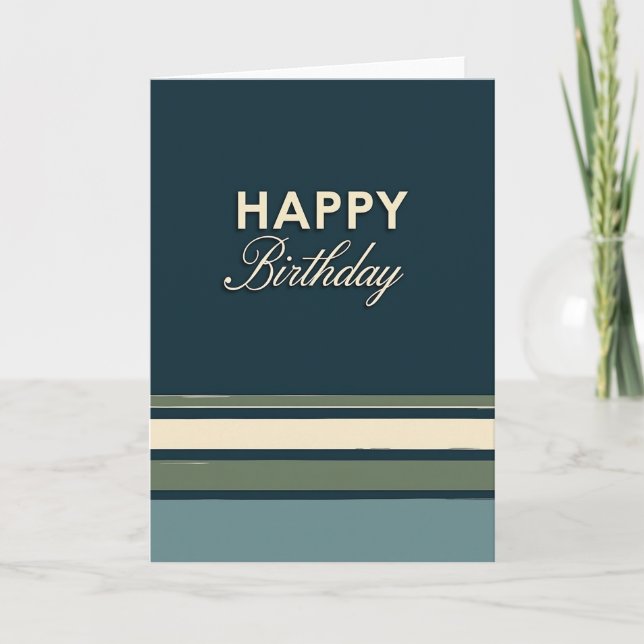 Carte de vœux d'anniversaire Script (Devant)