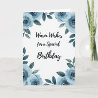 Carte de vœux d'anniversaire sereine