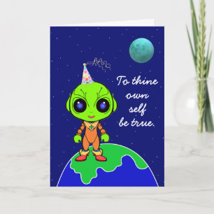 Carte de vœux d'anniversaire shakespearienne avec