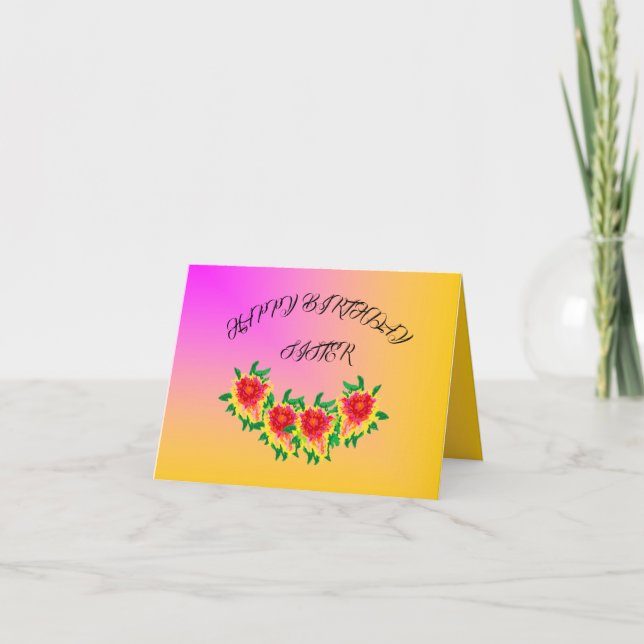 Carte de voeux d'anniversaire : Soeur (Devant)