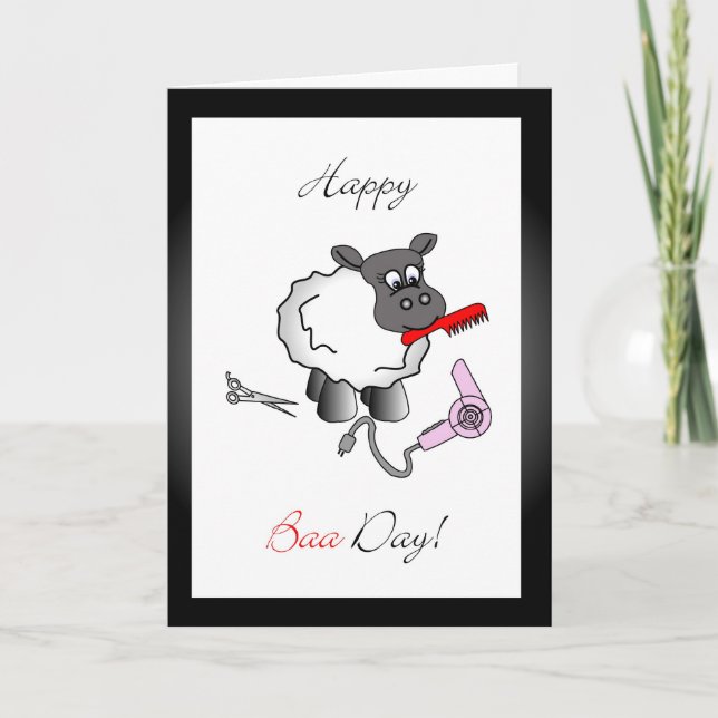 Carte de voeux d'anniversaire Stylist (Devant)