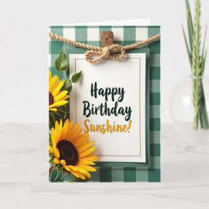 Carte de vœux d'anniversaire Sunshine