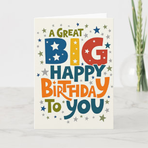Carte de vœux d'anniversaire texte joyeux