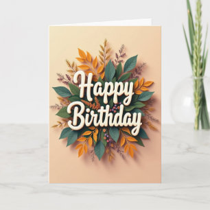 Carte de vœux d'anniversaire texturée