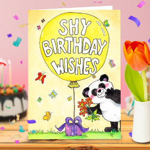 Carte de vœux d'anniversaire timide par Nicole Jan