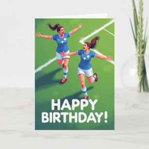 Carte de vœux d'anniversaire triomphante pour les