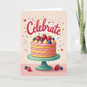 Carte de vœux d'anniversaire vibrante
