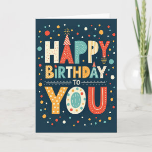 Carte de vœux d'anniversaire vifs