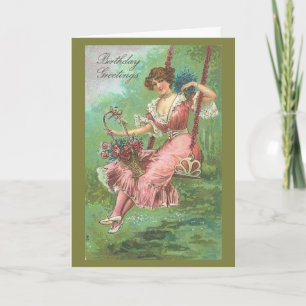 Carte de voeux d'anniversaire vintage