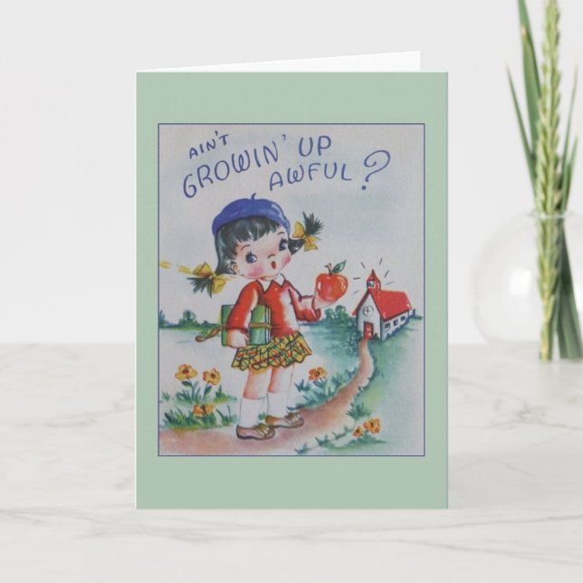 Carte de voeux d'anniversaire vintage (Devant)
