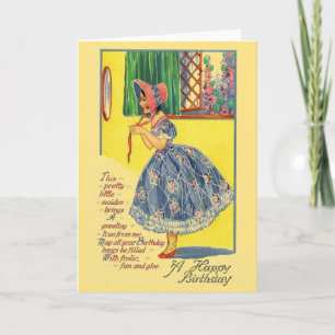 Carte de voeux d'anniversaire vintage