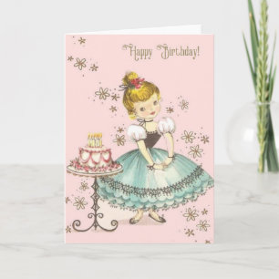 Carte de voeux d'anniversaire vintage