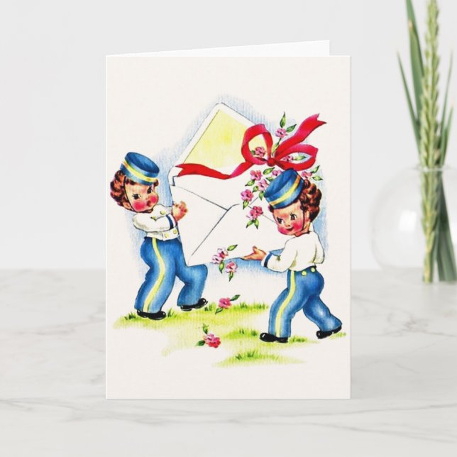 Carte de voeux d'anniversaire vintage (Devant)